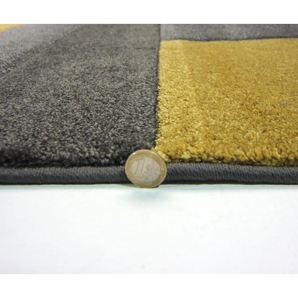Pilkos ir geltonos spalvos kilimas Flair Rugs Cosmos, 80 x 150 cm-image-3