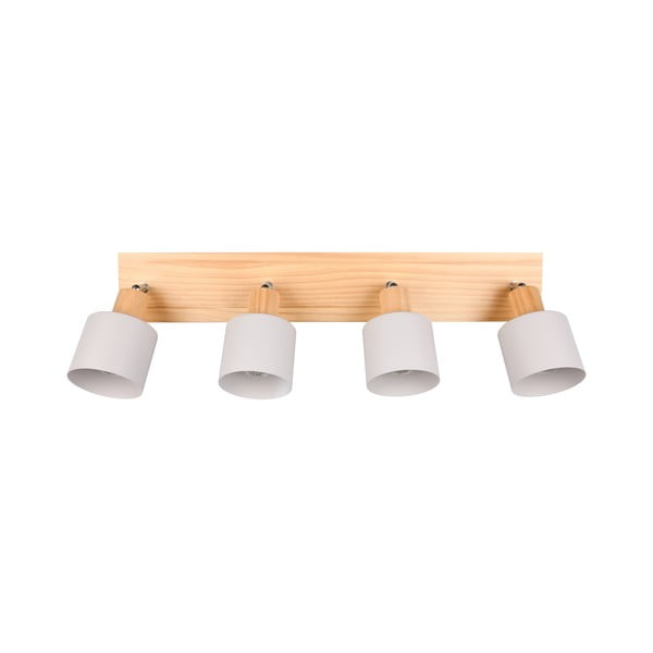 Taškinis šviestuvas baltos spalvos/natūralios spalvos ø 9 cm Shanti – Trio-image-3