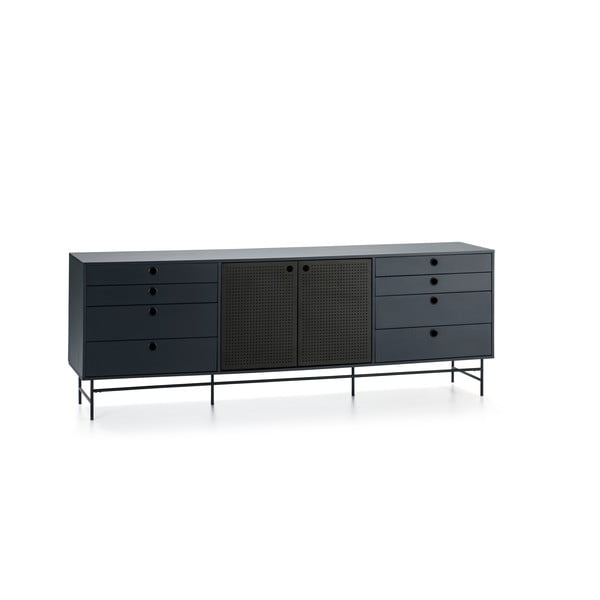 Juodos ir mėlynos spalvos komoda Teulat Punto, plotis 212 cm-image-2
