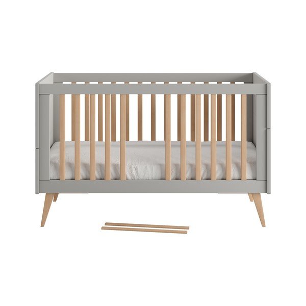 Vaikiška lovelė pilkos spalvos 70x140 cm Swing – Pinio-image-3