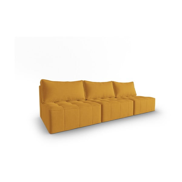 Sofa geltonos spalvos 240 cm Mike – Micadoni Home-image-2