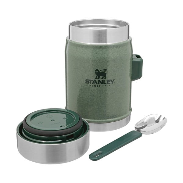 Žalios spalvos iš nerūdijančio plieno maistui termosas 400 ml Legendary Classic Hammer Tone Green – Stanley-image-2