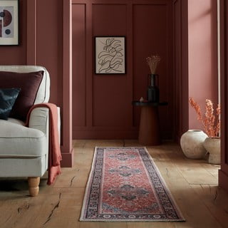 Skalbiamas iš perdirbto pluošto mišinio kilimas bordo spalvos 60x230 cm Windsor – Flair Rugs