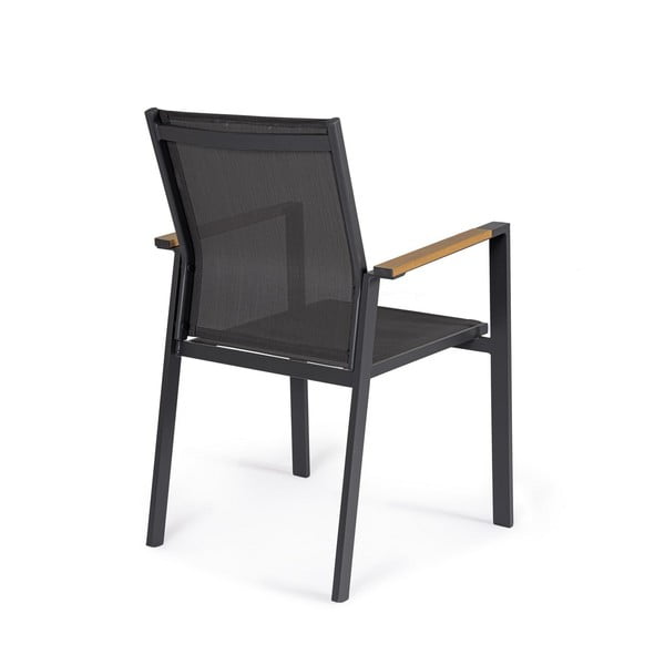 Antracito spalvos metalinės sodo kėdės 4 vnt. Heta   – Bizzotto-image-3