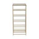 Auksinės spalvos iš metalo vyno lentyna butelių skaičius 10 25x57x22,5 cm Dual Floor – PT LIVING