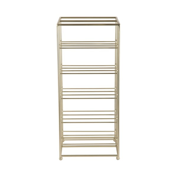 Auksinės spalvos iš metalo vyno lentyna butelių skaičius 10 25x57x22,5 cm Dual Floor – PT LIVING