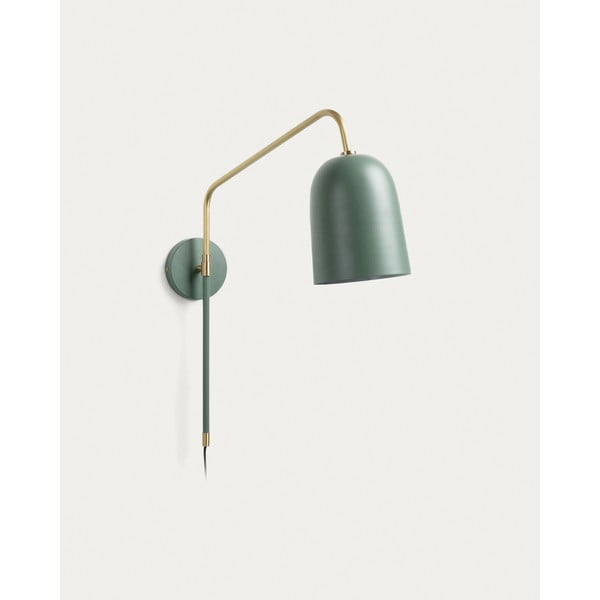 Žalios spalvos sieninė lempa ø 15 cm Audrie – Kave Home-image-3