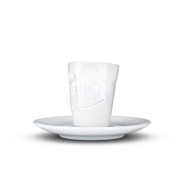 Baltas porcelianinis espreso puodelis su lėkštute 58 products, tūris 80 ml-image-1