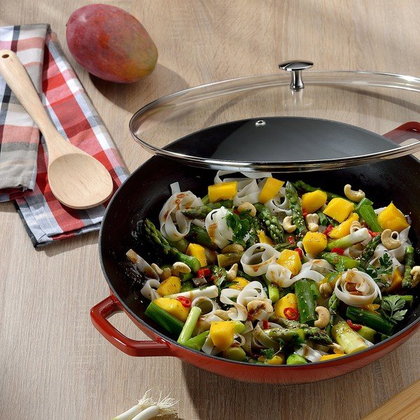 Raudona ketaus WOK keptuvė "Kela Calido", ø 36 cm-image-1