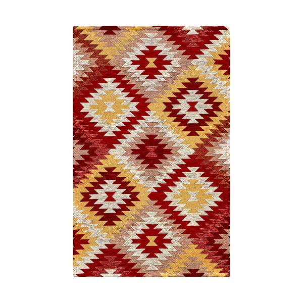 Skalbiamas kilimas raudonos spalvos/geltonos spalvos 55x240 cm Avana Rosso – Floorita