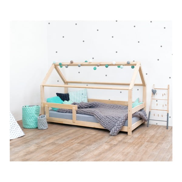 Natūrali vaikiška lova su eglės medienos konstrukcija Benlemi Tery, 90 x 180 cm
