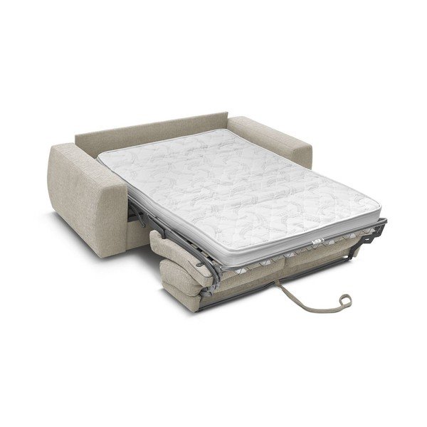 Smėlio spalvos sofa miegojimui/sulankstoma iš šenilinio audinio 240 cm Hugo – Bobochic Paris-image-3