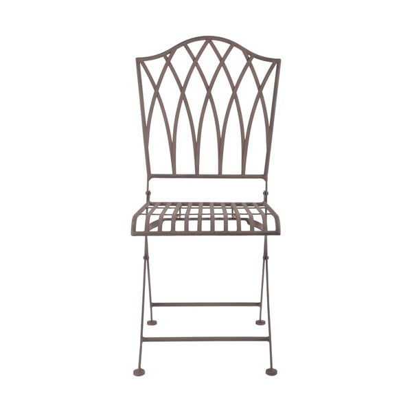 Rudos spalvos metalinė sulankstoma sodo kėdė - Esschert Design