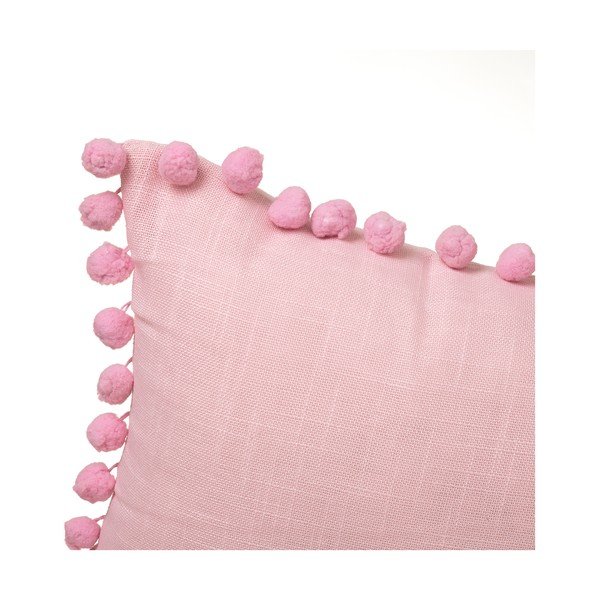 Rožinė pagalvėlė Casa Selección Pompon, 50 x 30 cm-image-2