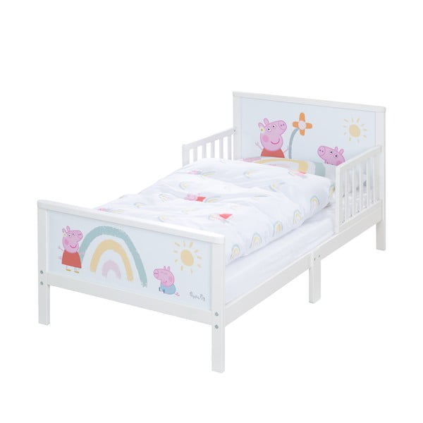 Vaikiška lova baltos spalvos 70x140 cm Peppa Pig – Roba