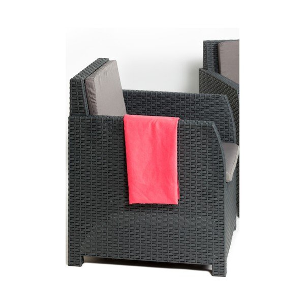 Iš plastiko sodo poilsio baldų komplektas tamsiai pilkos spalvos 5 žmonėms Diana – Toomax-image-2