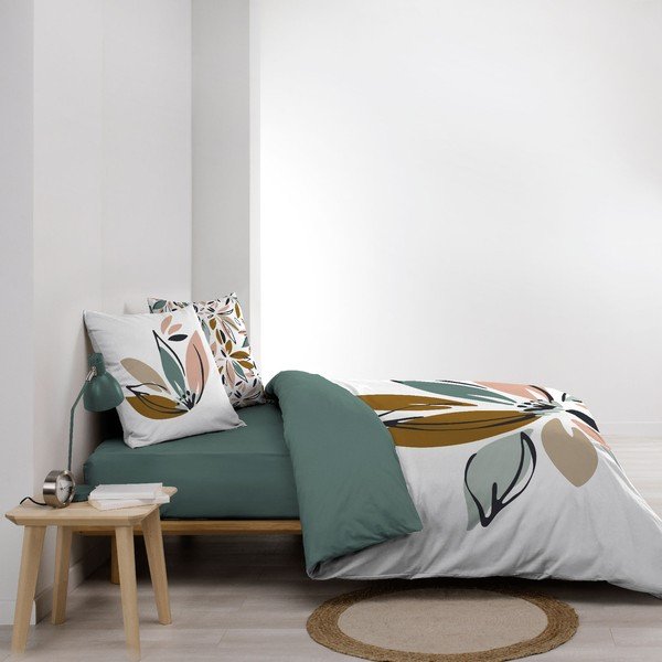 Baltos spalvos iš medvilnės dvigulė/itin ilga patalynė 240x220 cm Octavia – douceur d'intérieur-image-1