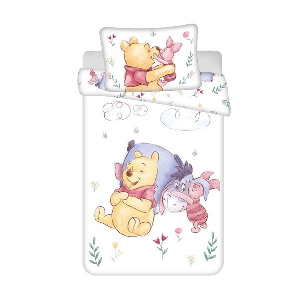 Iš medvilnės vaikiška patalynė vaikiškai lovai 100x135 cm Winnie the Pooh "Pooh Hugs" – Jerry Fabrics