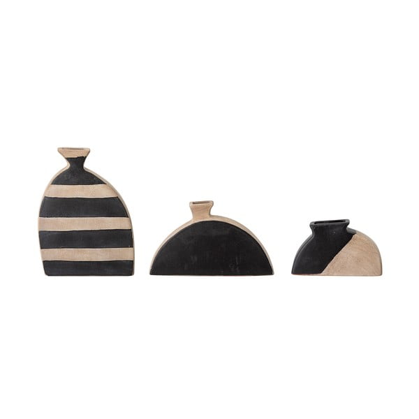 3 terakotos vazų rinkinys Bloomingville Nezha, aukštis 23 cm-image-3