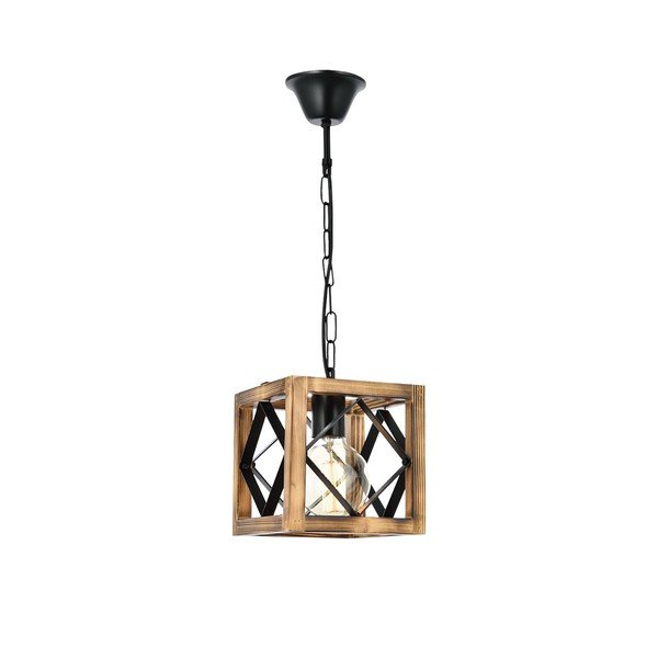 Pakabinamas šviestuvas iš eglės medienos Zikzak Rustik