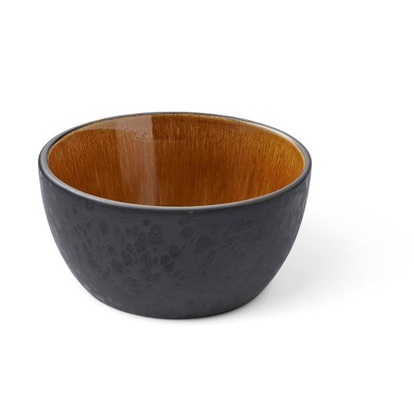 Skirta sriubai/salotoms juodos spalvos/gintarinės spalvos iš akmens masės mažas dubuo 600 ml Gastro Black/Amber – Bitz