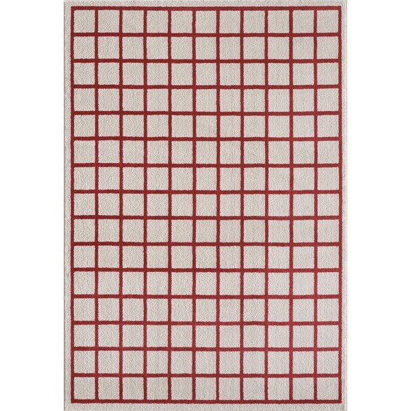Raudonos spalvos/smėlio spalvos kilimas 160x230 cm Picnic – ESTE