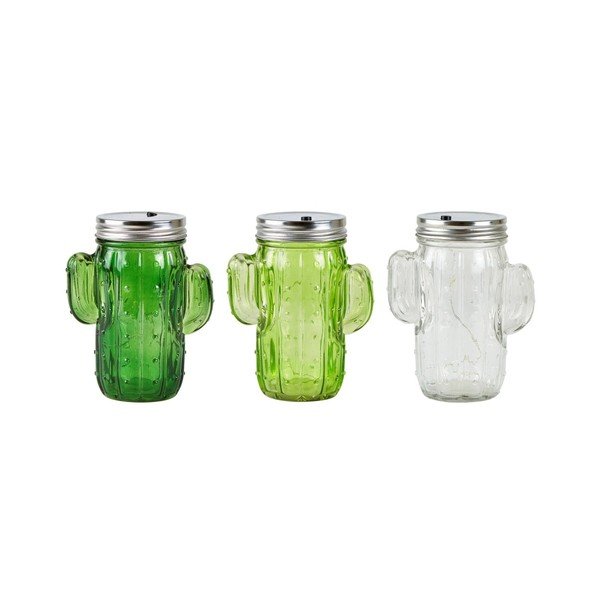 3 LED šviesos dekoracijų rinkinys "Villa Collection Cactus
