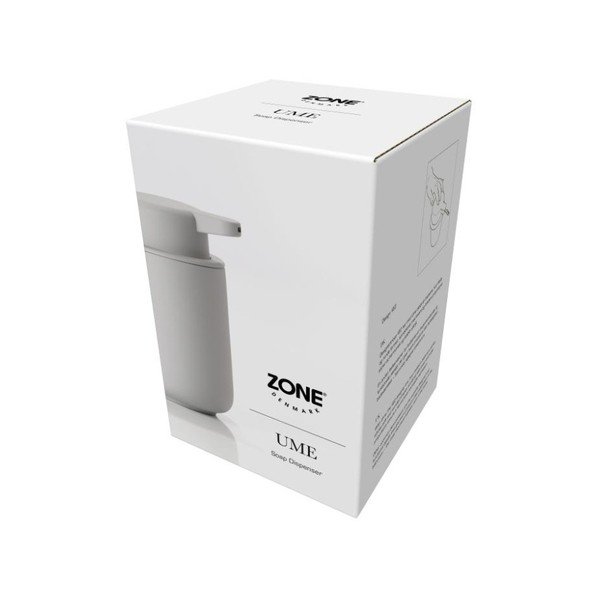Šviesiai pilkos spalvos akmens masės skysto muilo dozatorius Zone Soft Grey, 250 ml-image-3