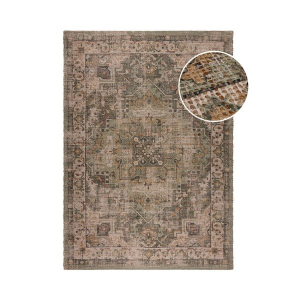 Rankų darbo iš džiuto mišinio kilimas khaki spalvos 120x170 cm Selena Jute Traditional – Flair Rugs