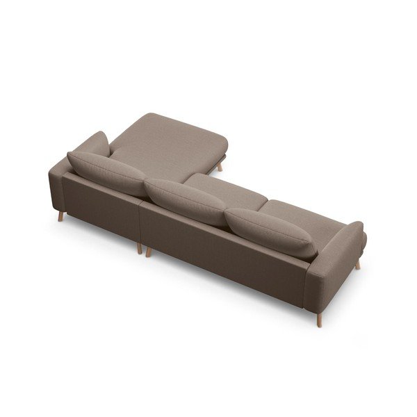 Taupe spalvos kampinė sofa (su dešiniuoju kampu/su gultu) Naomi – Micadoni -image-3