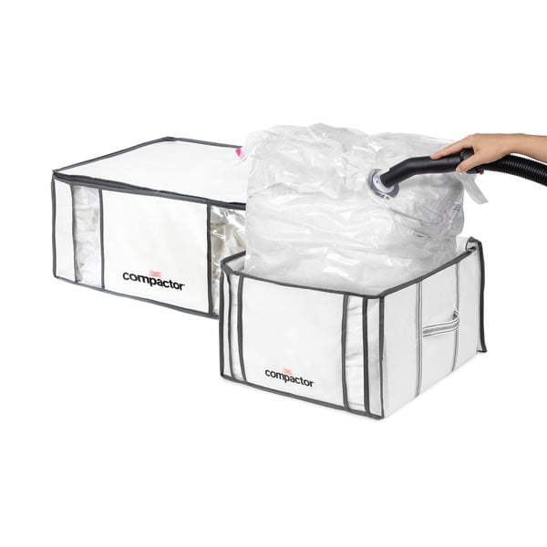 Vakuuminės/su standžiais kraštais iš tekstilės spintos daiktadėžės 2 vnt. 65x45x27 cm Life – Compactor-image-3