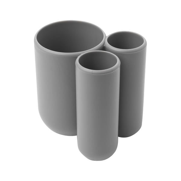 Pilkas plastikinis puodelis dantų šepetėliams Touch - Umbra-image-3