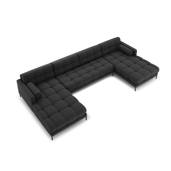 Kampinė sofa tamsiai pilkos spalvos („U“ formos) Bali – Cosmopolitan Design-image-3