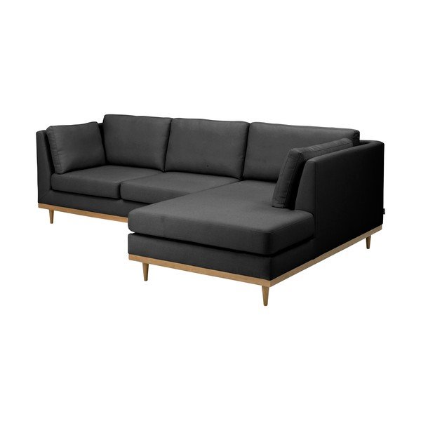 Tamsiai pilka kampinė sofa Max Winzer Larsen, dešinysis kampas-image-3
