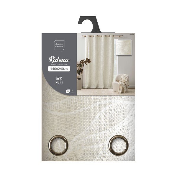 Kreminės spalvos užuolaida 140x240 cm Lorenza – douceur d'intérieur-image-3