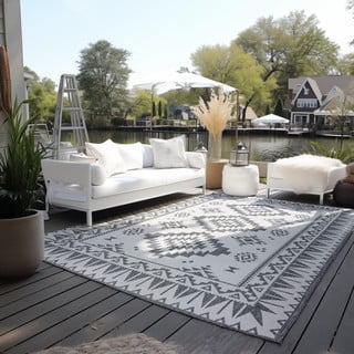 Lauko kilimas pilkos spalvos/kreminės spalvos 200x290 cm Gemini – Elle Decoration