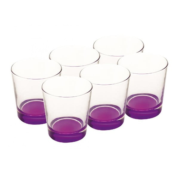 Stiklainių rinkinys 340 ml, violetinės spalvos