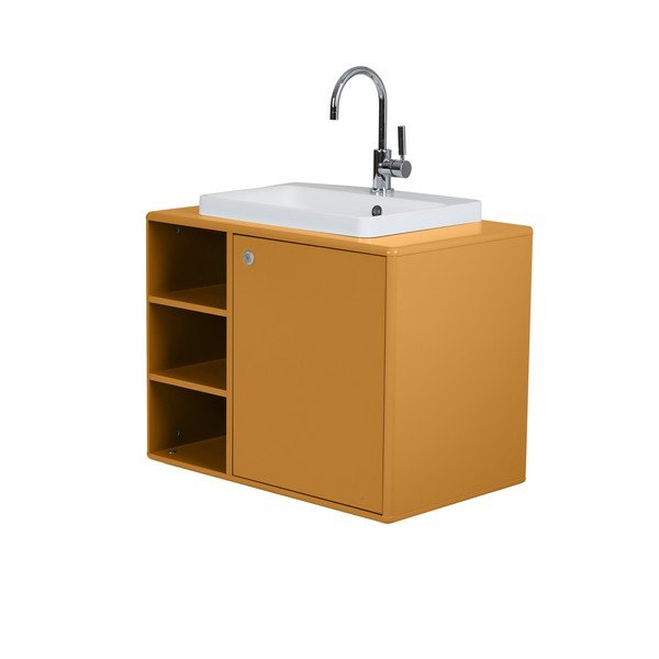 Pakabinama spintelė po kriaukle garstyčių spalvos 80x62 cm Color Bath – Tom Tailor-image-2