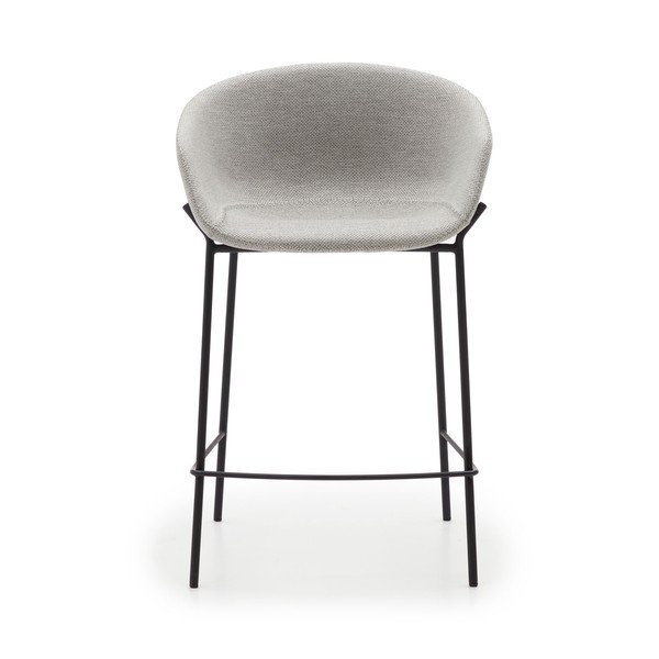 Baro taburėtės šviesiai pilkos spalvos 2 vnt. (sėdynės aukštis 65 cm) Yvette – Kave Home-image-2
