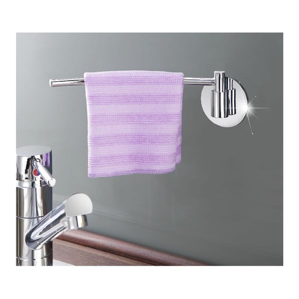 Wenko Turbo-Loc nerūdijančiojo plieno savaime išsilaikantis rankšluosčių laikiklis, iki 40 kg apkrovos-image-1