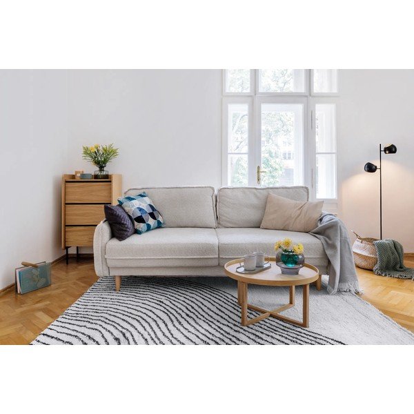 Sulankstoma sofa smėlio spalvos iš boucle 215 cm Patti – Bonami Selection-image-1