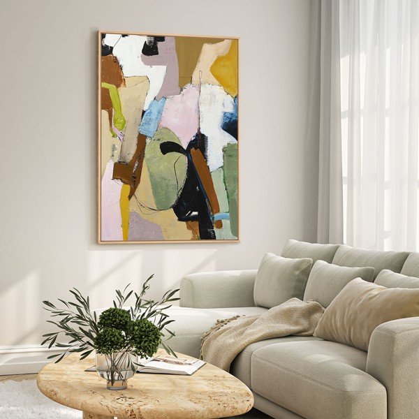 Spausdintas/su rankomis dažytais elementais paveikslas su rėmeliu/tapyba ant drobės 93x117 cm Out Of Ordinary – Malerifabrikken-image-1