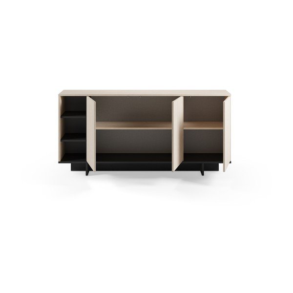 Juodos spalvos spintelė 170x80x40 cm Cequoia – Marckeric-image-2