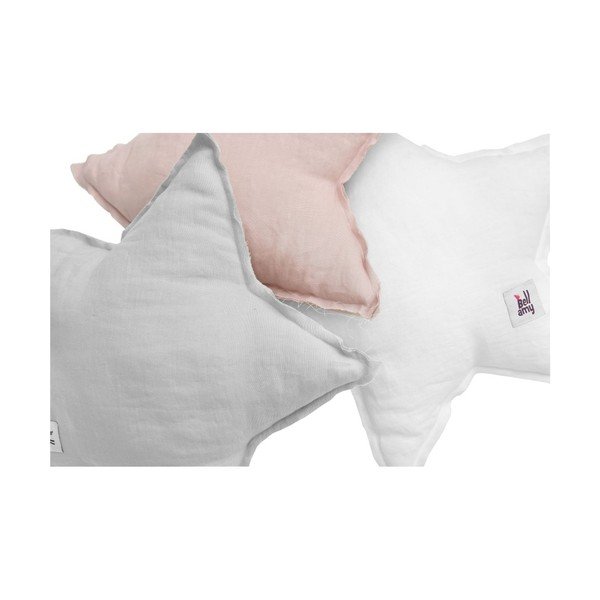 Pilka vaikiška lininė žvaigždės formos pagalvė BELLAMY Stone Grey-image-1