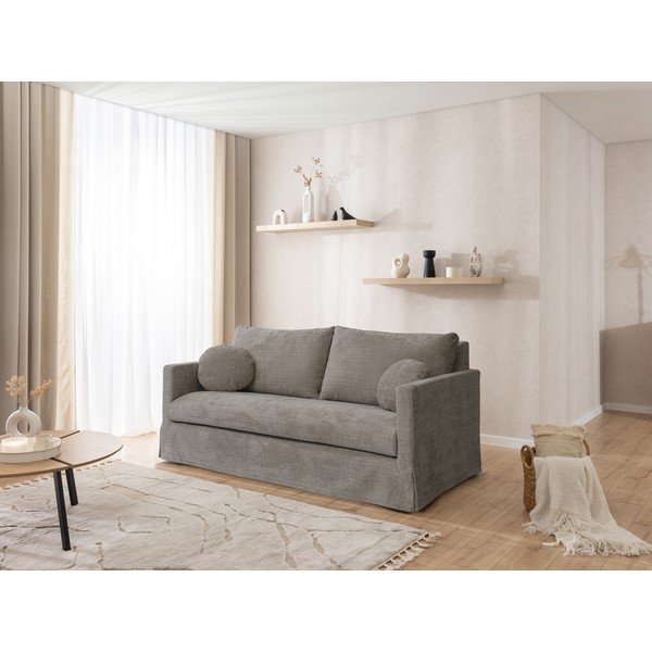 Pilkos spalvos sofa 195 cm Paphos – Ropez-image-3