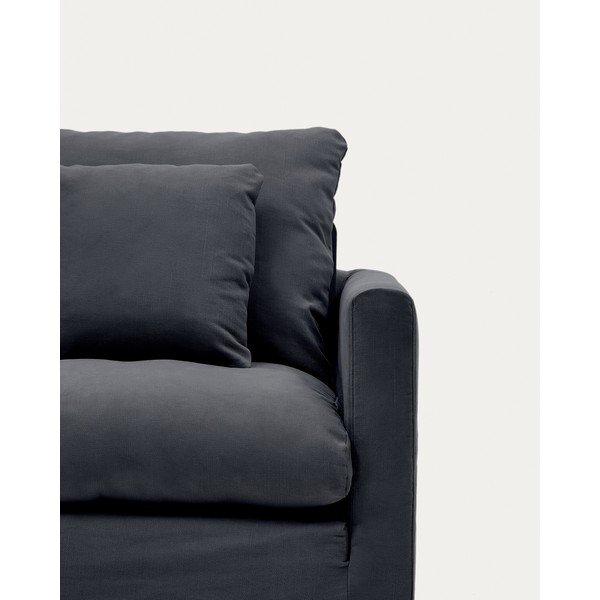 Baldų apmušalas antracito spalvos 92 cm Nora – Kave Home-image-4