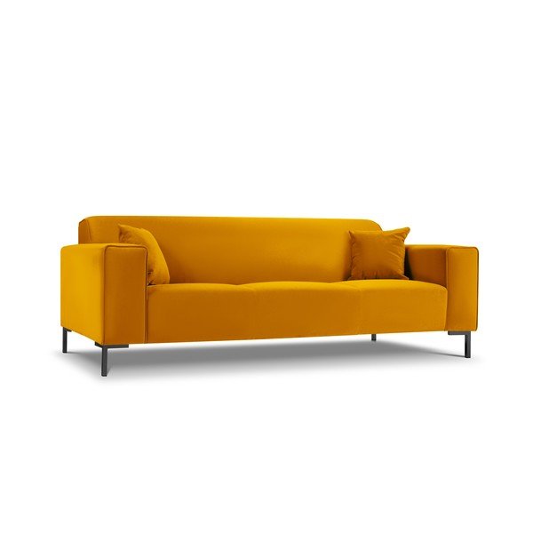 Geltona aksominė sofa Cosmopolitan Design Siena-image-3