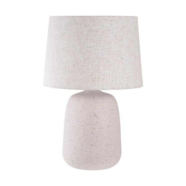 Stalinis šviestuvas kreminės spalvos (aukštis 47 cm) su tekstiliniu gaubtu Croft – House Nordic