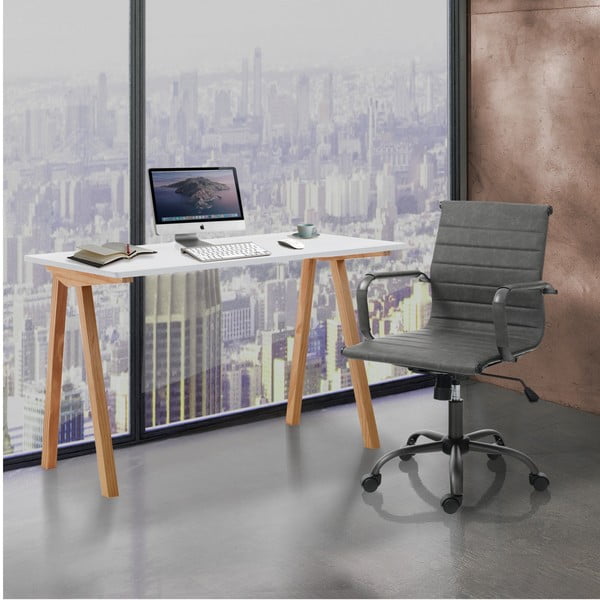 Rašomasis stalas su baltu stalviršiu 60x120 cm Mak – Tomasucci-image-1