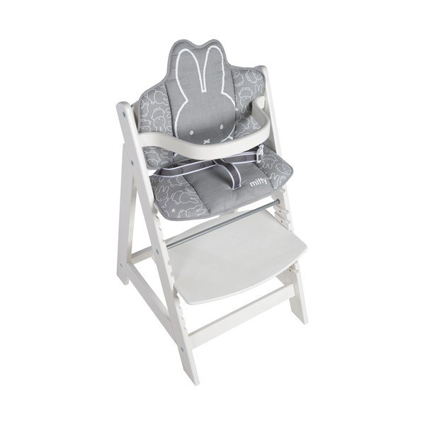 Vaikiškos maitinimo kėdutės pagalvėlė pilkos spalvos Miffy – Roba-image-2